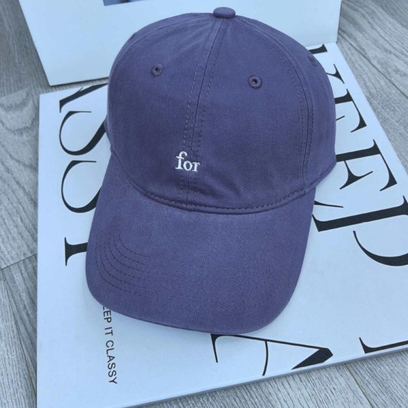Fashion Hat Simple Letter Embroidery Pink Baseball Cap Female Korean Version Versatile Big Head Circumference Soft Top Hat Wide Brim Peaked Hat Tide