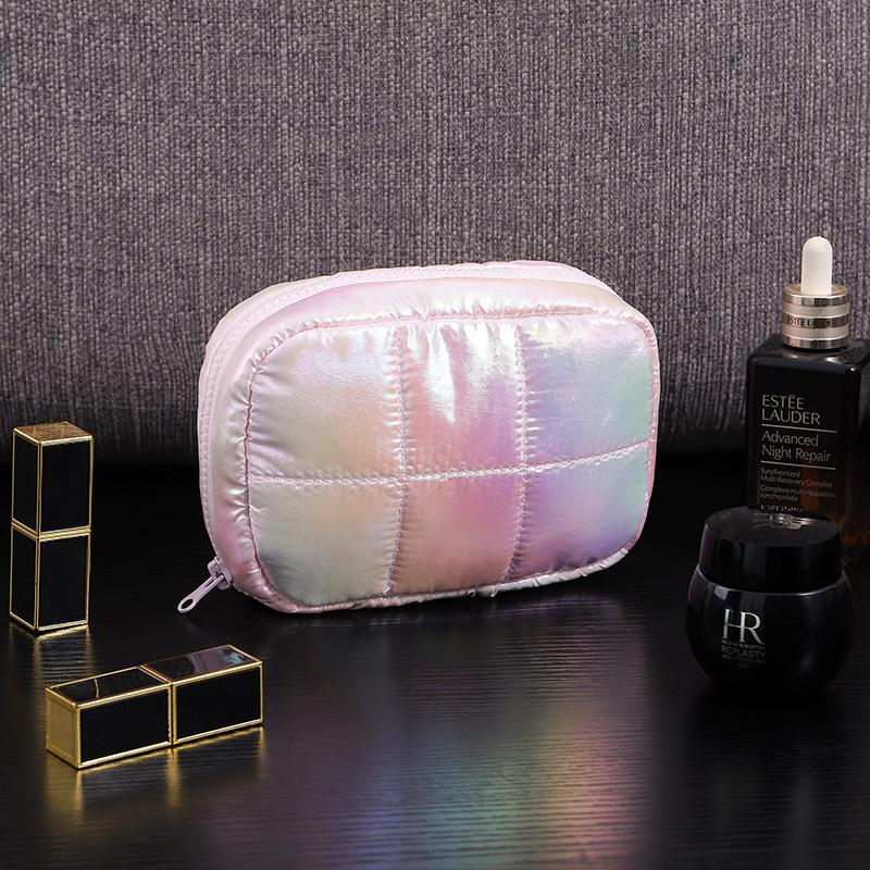 New Down Padded Cloud Cosmetic Bag Storage Bag Shockproof and Anti-collision Cosmetic Bag Portable