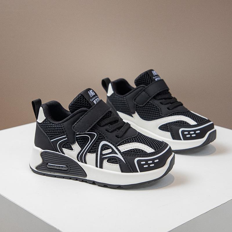 Children's Sports Shoes 2025 Autumn New Mesh Breathable Fashion Versatile Soft Sole Non-slip Medium and Older Children's Casual Shoes