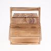 Expandable Wooden Sewing Organizer Multi Function Storage Chest for Sewing Materials and Knitting Accessories