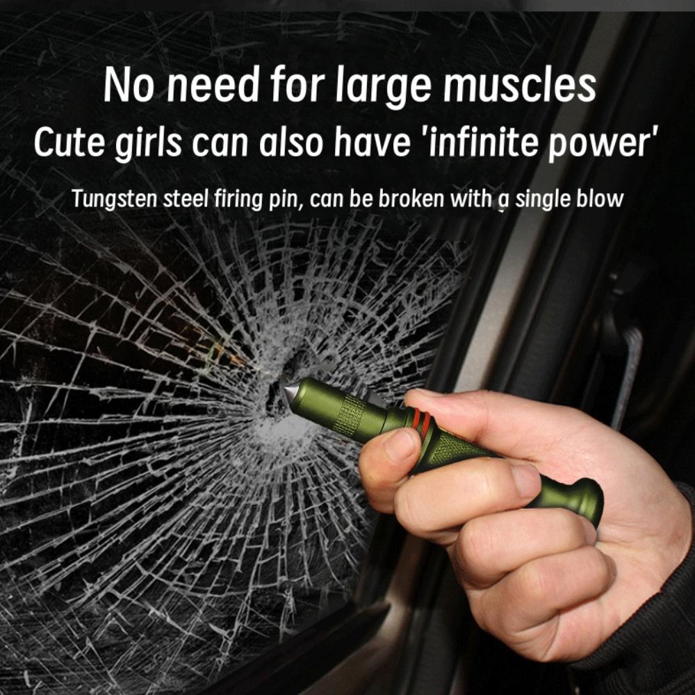 Multi Functional Car Window Breaker, Spring Press Metal Car Escape Device, Mini Fashion, One Tool with The Car, Safe Companion