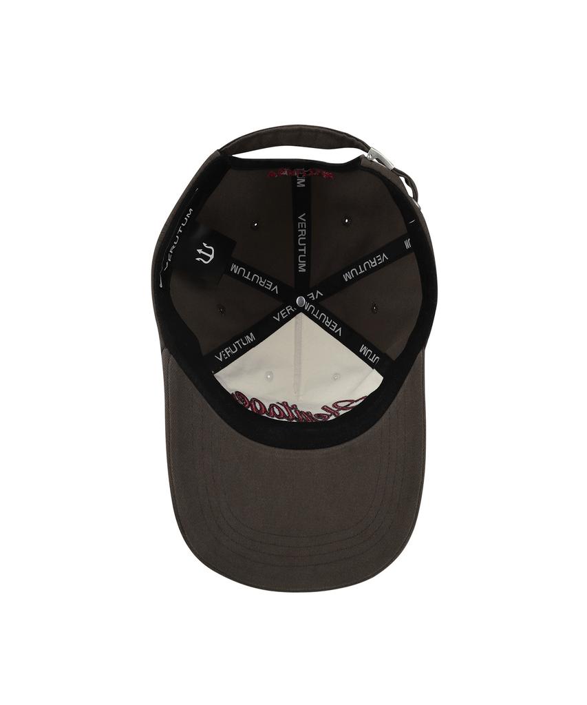 VERUTUM Heritage Logo Bio-Washed Cap Cream Brown