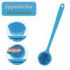 Double-Sided Silicone Bath Brush with Soft Bristles & Long Handle