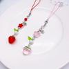 Lovely Strawberry Keychain Strawberry Phone Pendant Unique Bag Charm Sweet Phone Chain Perfect Gift for Fashion Lover