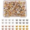 Pandahall 400pcs 3x3mm Cube Spacer Beads Faceted Brass Square Column Nugget Beads Mixed 4 Colors for Jewelry Making Hole: 2mm