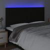 VidaXL Tête de Lit à LED Meuble de Chambre à Coucher Accessoire de Lit Double Tête de Cadre de Lit Intérieur Noir 3122686