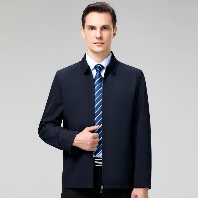 2024 Men's Spring Autumn Business Casual Jacket with Stand Collar