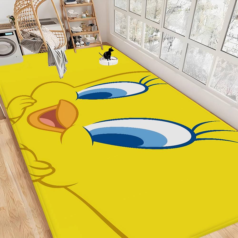 Yellow Cartoon T-Tweetys Bird Bathroom Mat INS Style Soft Bedroom Floor House Laundry Room Mat Anti-skid Welcome Doormat