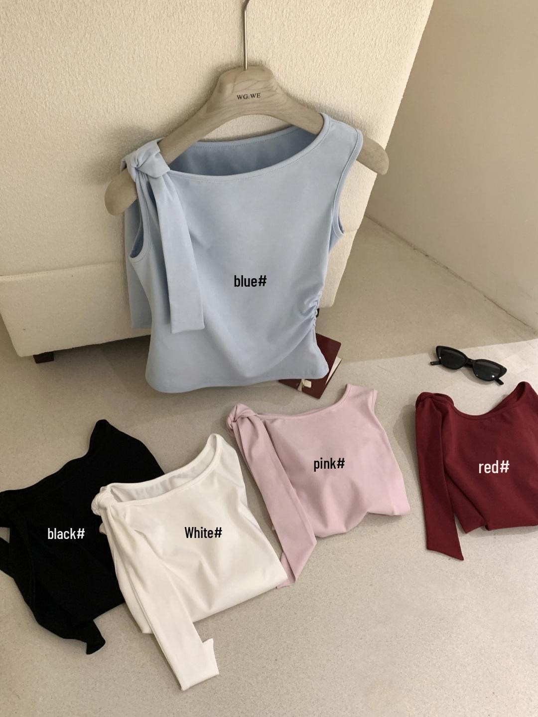 Guangzhou Thirteen Hong Women s Spring/Summer Ribbon Camisole Petite Outerwear Crop Top Medium