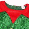 Christmas Set Girls' Velvet Party Performance Dress