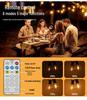 G40 Waterproof Solar LED String Lights - Outdoor, Drop-Proof, Remote-Controlled for Camping, Gardens, Weddings, and Christmas Decorating.