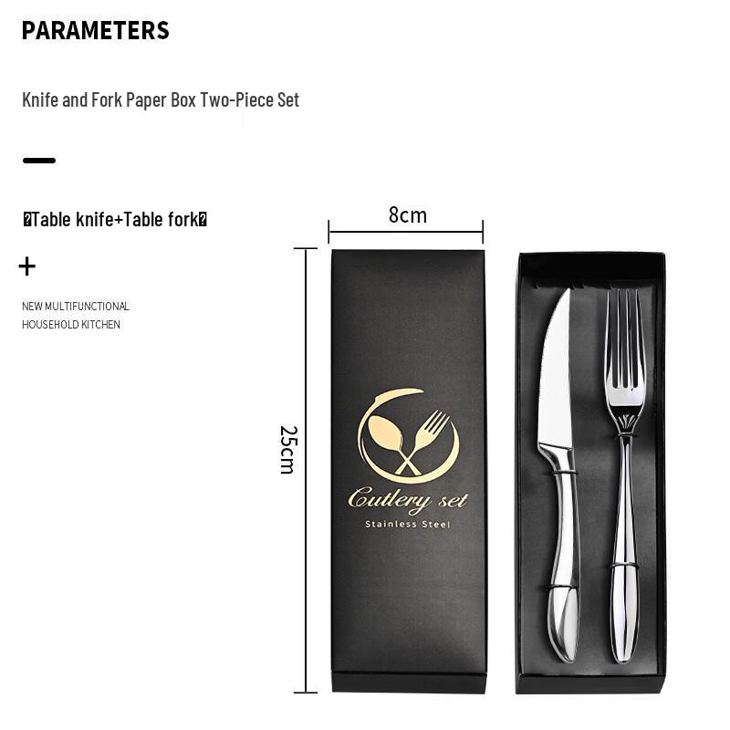 

ZISIZ Light Luxury 304 Stainless Steel Steak Knife and Fork Set