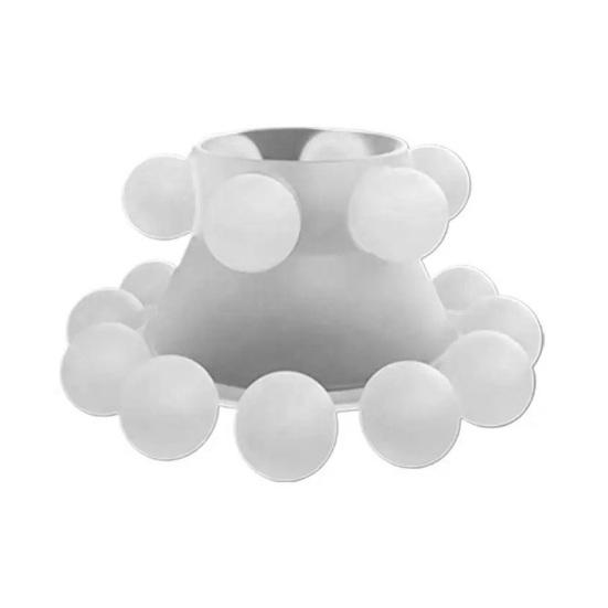 Men Delay Ring with 3 Layer Silicone Beads Anti-slip Lock Ring for Extended Intimacy