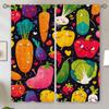 Vegetable Baby Modern Living Room Curtains 2024 Window Roller Curtains for Living Room 2 Elegant Pieces Shade Curtain Tiebacks