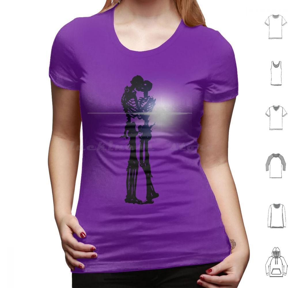 Skeleton Kiss Lens Flare Nuclear Love Skull T Shirt Cotton Men Women DIY Print Skeleton Kiss Kissing Skeletons Nuclear Atomic