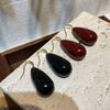 Metal Color Oil Drop Water Drop Earrings Women'S Simple High-End Light Luxury Earrings, Niche Temperament Girl Earrings
