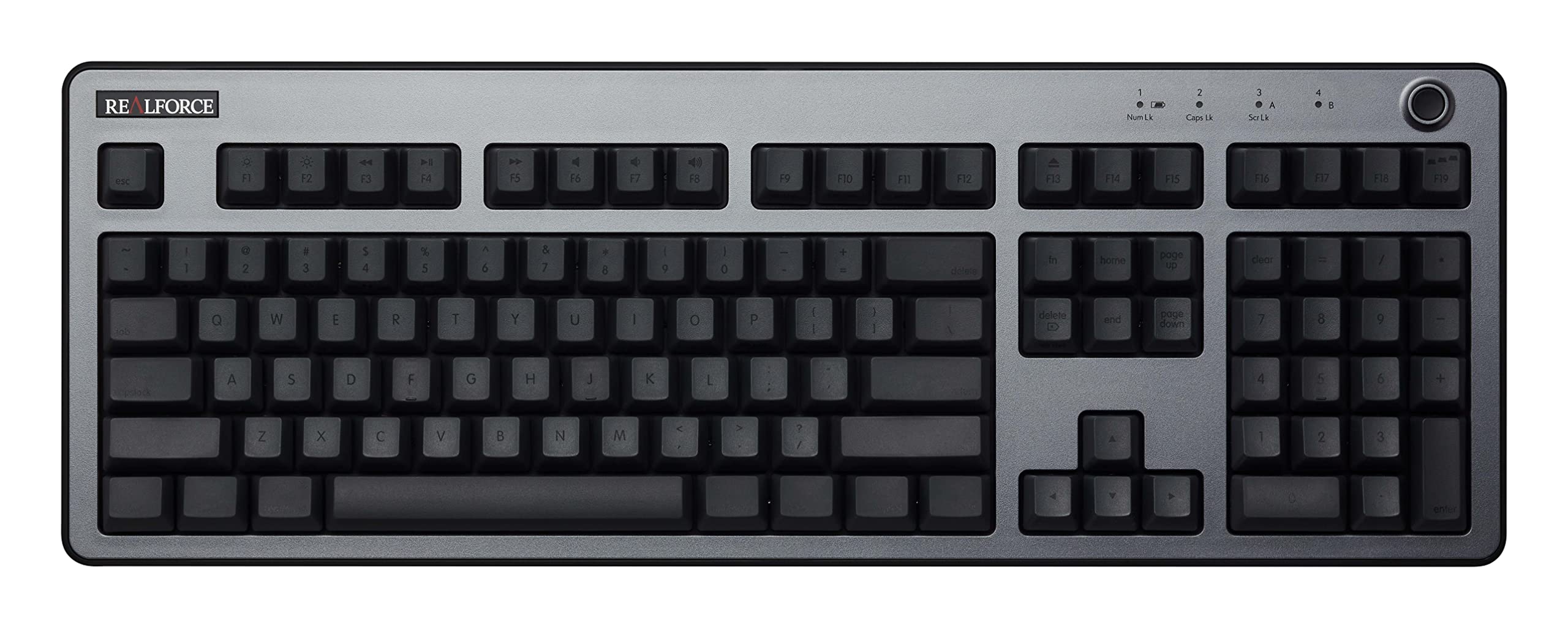 

REALFORCE R3 Keyboard Hybrid Full 45g Mac Layout English Layout Dark Silver Dark Gray R3HF11 & чорний