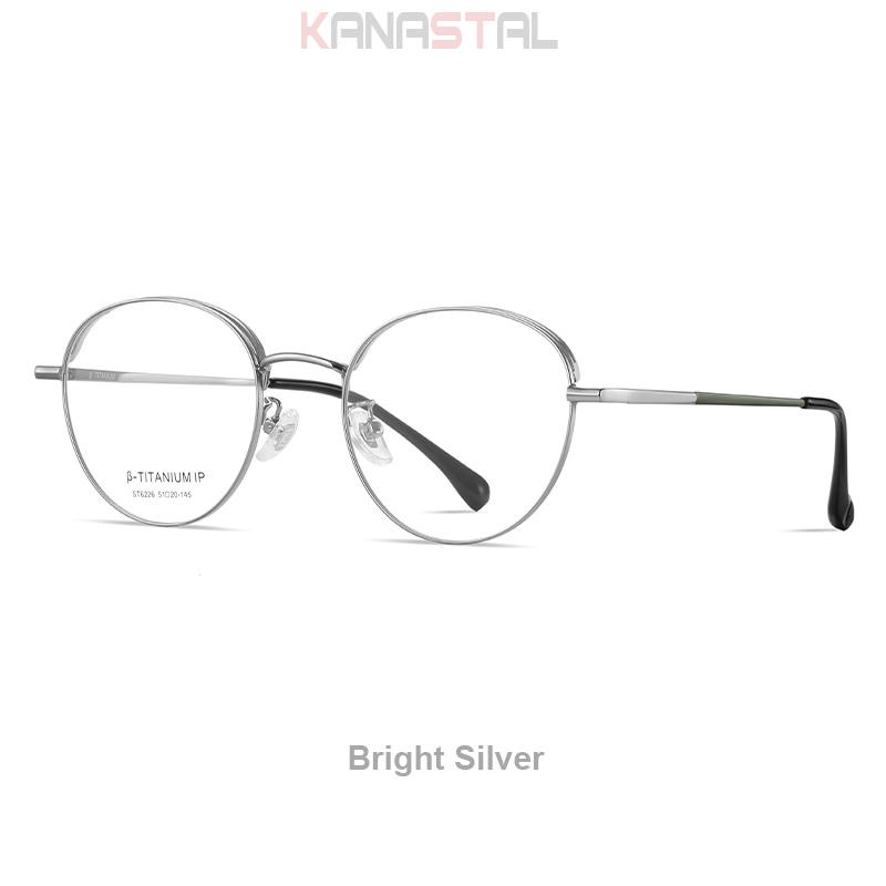 Ochelari de citit cu prescripție din titan pur pentru bărbați, lentile optice pentru miopie, ochelari pentru femei, blocare lumină albastră, rame rotunde