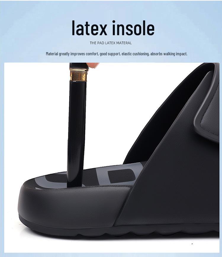 Men's Summer Outdoor Non-Slip One-Strap Casual Sandals with Thick and Soft Shock-Absorbing Sole