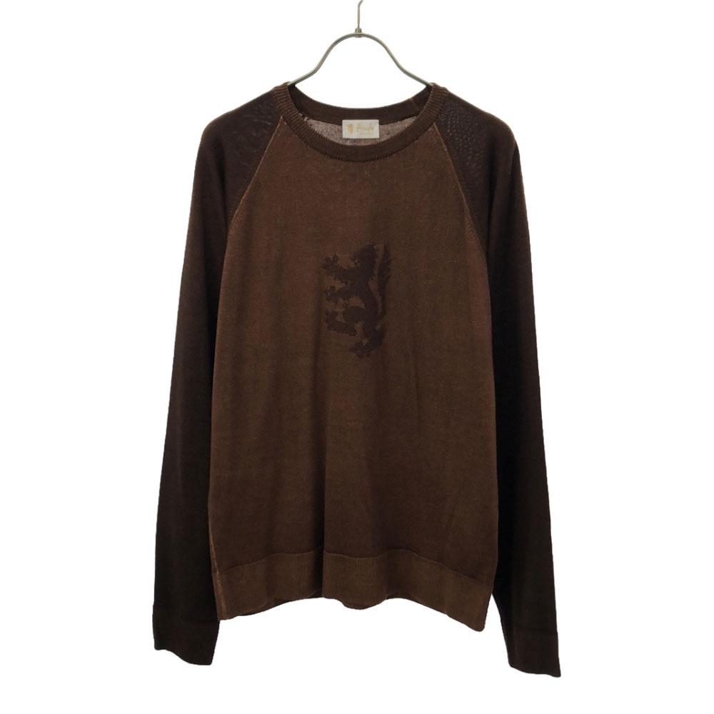 

Pringle wool made in italy Long sleeve sweater L Brown knit Men s Used