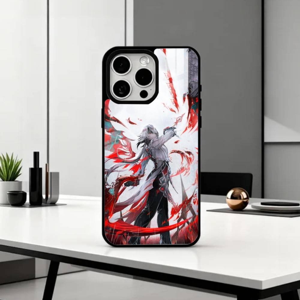 A-Arlecchino G-Genshin Impact   Phone Case For iPhone17,16,15,14,13,12,11 Plus,Pro Max Magnetic For Magsafe Wireless Charging