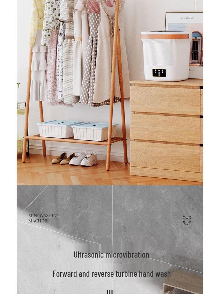Compact Large-Capacity Mini Washing Machine for Dorms and Household Underwear Laundry