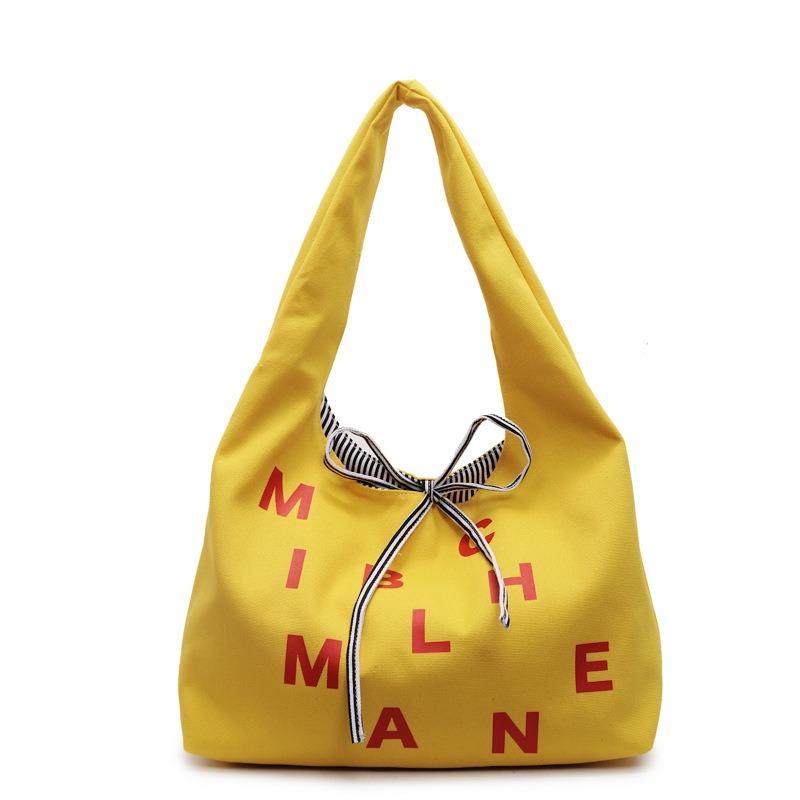 Trend Personalized Letters Large Capacity Tote Bag Student Leisure Class Commuting Versatile Double-sided Shoulder Women's Bag