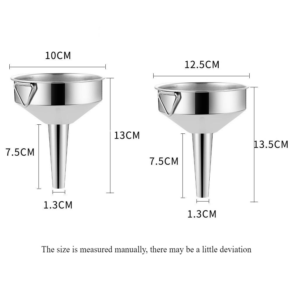 Kitchen Accessories Metal Cooking Oil Funnel Wide Mouth Suitable for Bar Beer Oil Pot Transfer Liquid Powder Kitchen Supplies