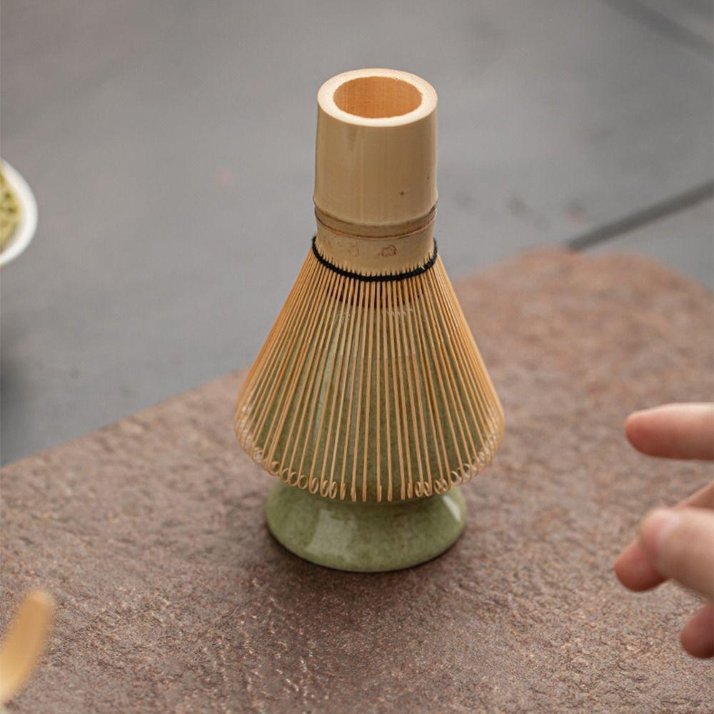 Vintage Matcha Whisk Stand Durable Smooth Surface Chasen Stand Retro Traditional Ceramic Chasen Holder Tea Set Accessories