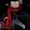 Fluffy Punk Fur Belt Y2K Hiphop Jeans Belt Jeans Pants Decor Soft Plush Belt