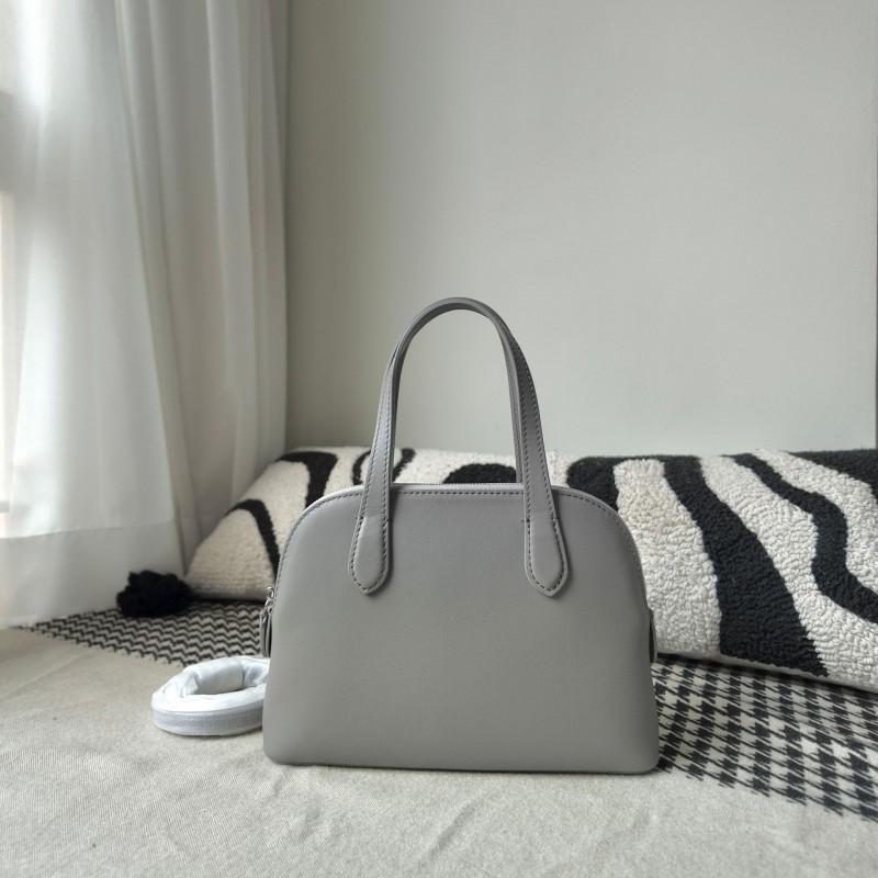 Genuine Leather Shell Crossbody Bag Women Minimalist Top-Grain Cowhide Handbag With Zip Small Size 22x5x15cm