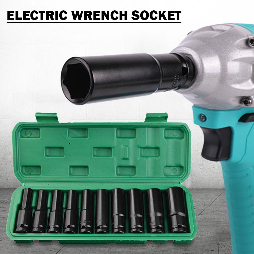 10/20 Stück Antriebsschlüssel Stecknuss 10-24mm 8-32mm 1/2 Zoll Pneumatikschlüssel Kopf Innensechskant Hohe Härte für Heimgebrauch Autoreparatur