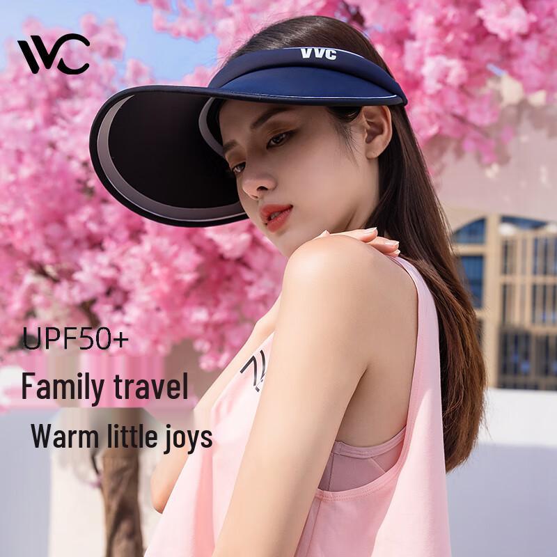VVC Women s Anti-UV Wide Brim Visor Sun Hat темно-синий