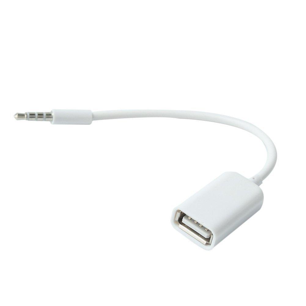 BLUEXIN 3.5MM Male Aux Audio Plug Jack To USB 2.0