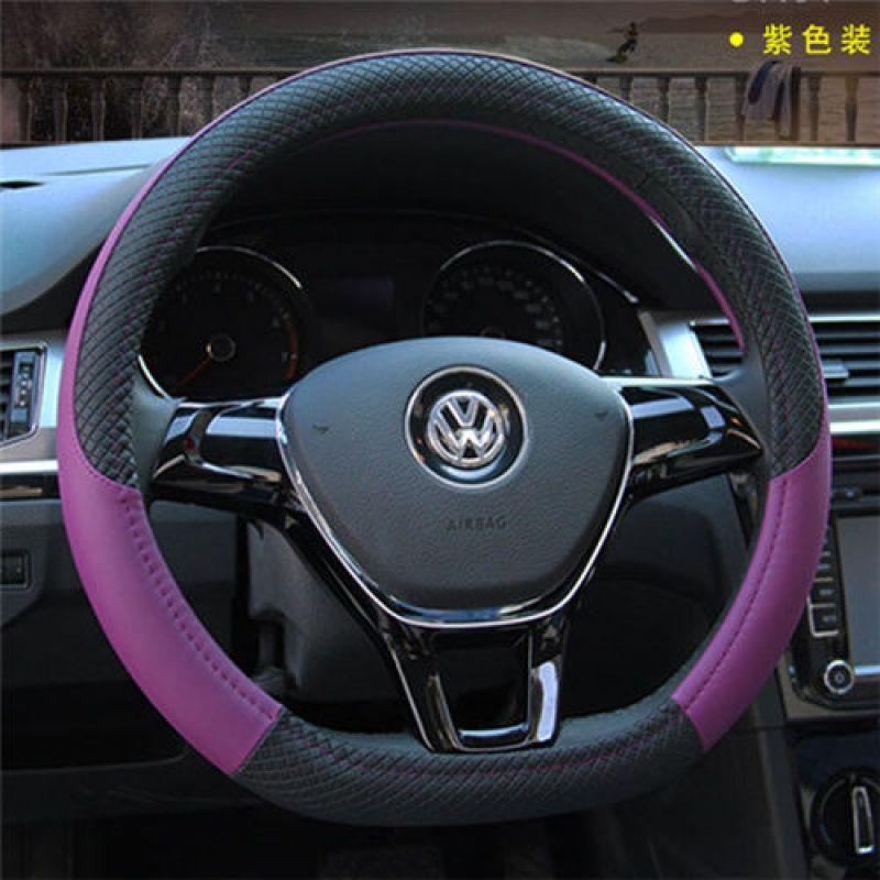 Kožený potah volantu do auta Pro Volkswagen Suiteng Langyi Maiteng Tiguan L Golf 7 Weiling Polo Santana Čtyři roční období