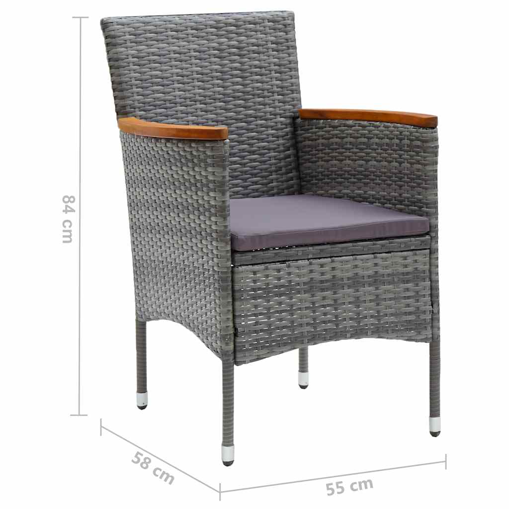 11 Piece Outdoor Dining Set Gray
