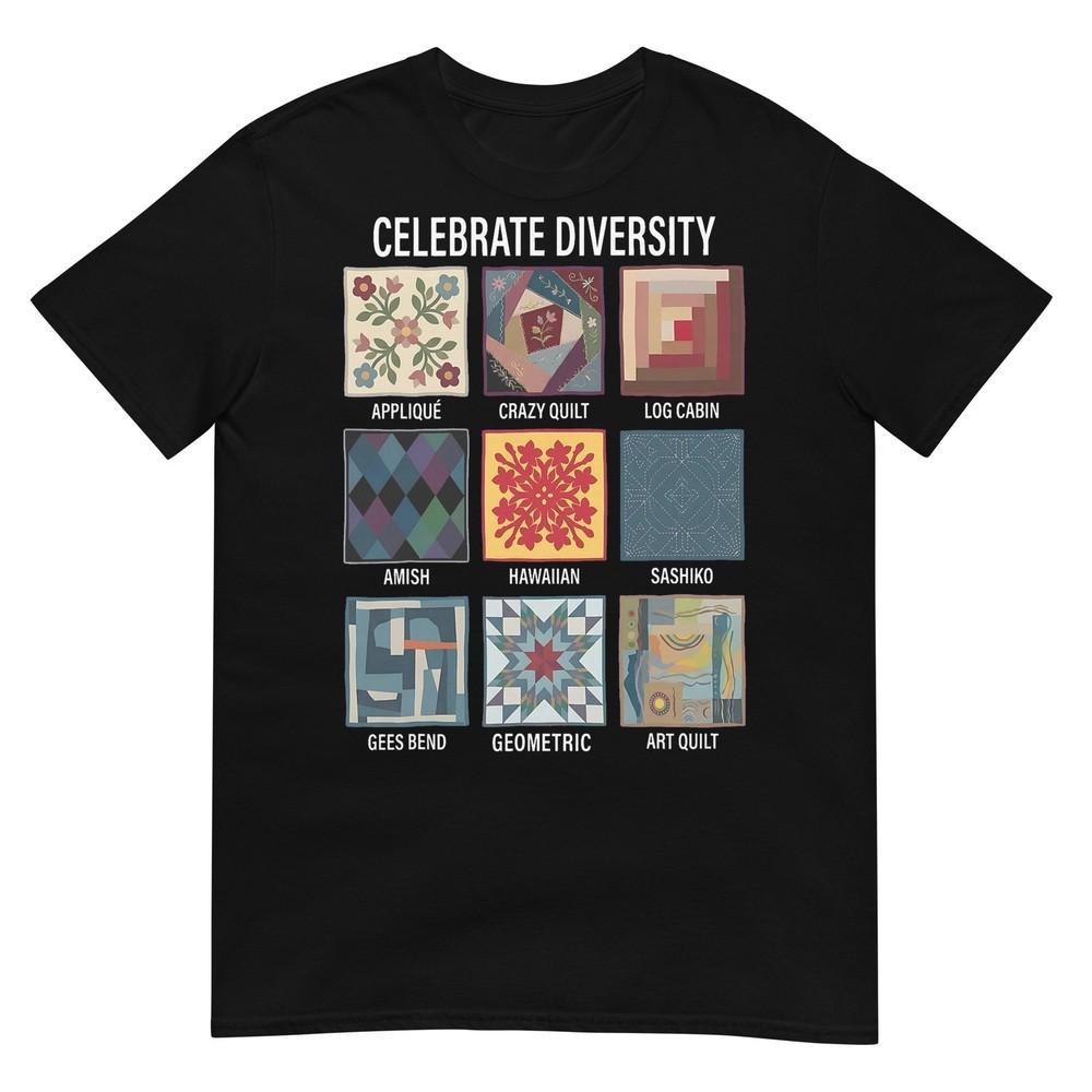 Celebrate Diversity Quilting Craft Patchwork Diversity Tshirt S