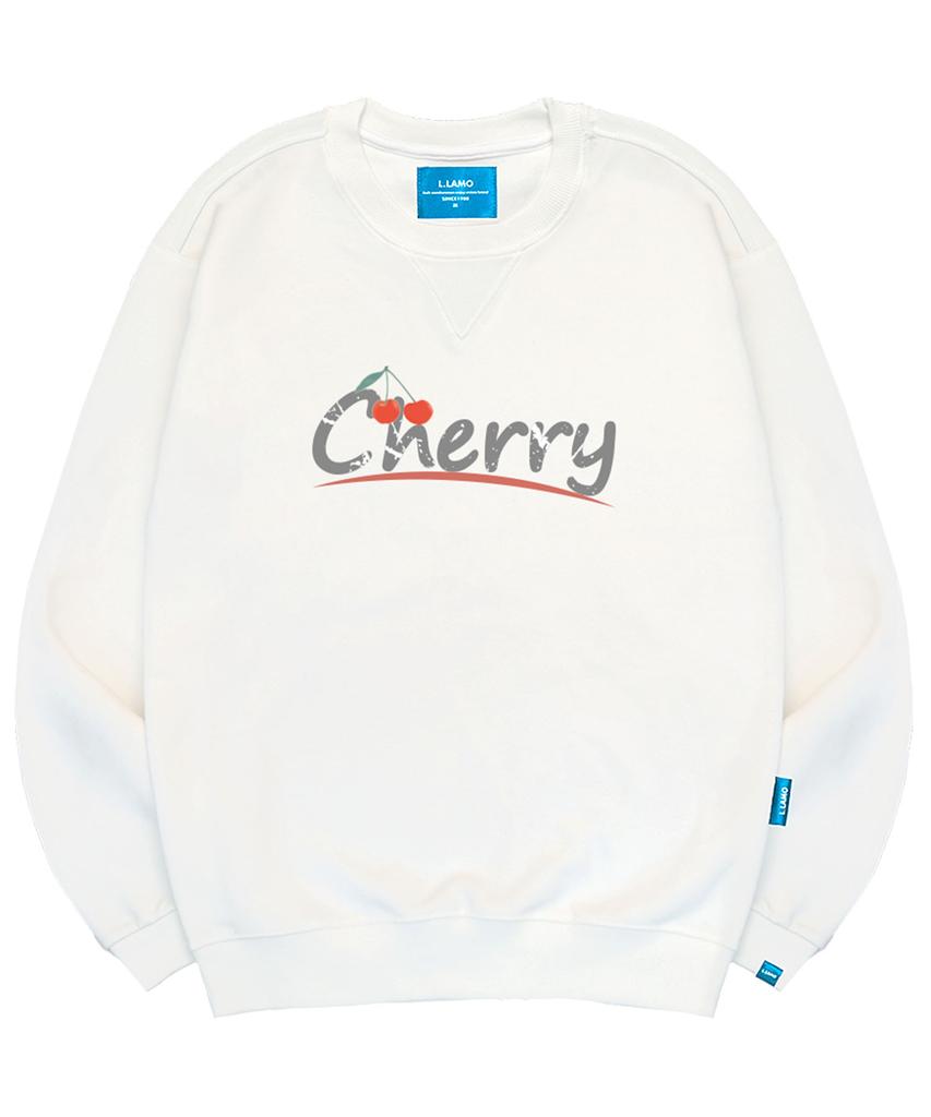 Ellamo Fleece-Lined Medium Cherry Sweatshirt Unisex Big Sizes S~4Xl