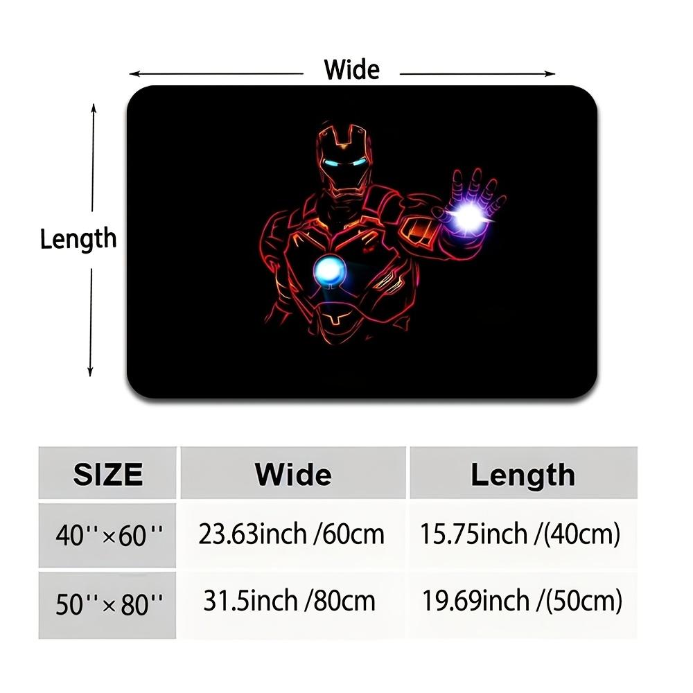 1pc, Floor Mat, Designed with Superhero & Classic Heroes Theme, Multiple Sizes, Suitable for Living Room, Bathroom, Kitchen,
