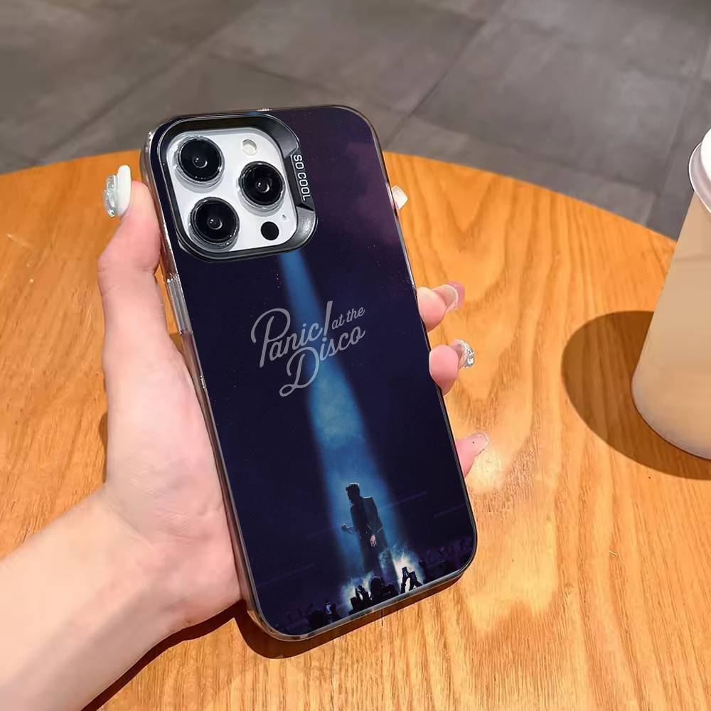 P-Panic At T-The D-Disco Phone Case For iPhone17 16 15 14 13 12 Pro Max Grey Black Matte Laser Metallic Aurora Funda