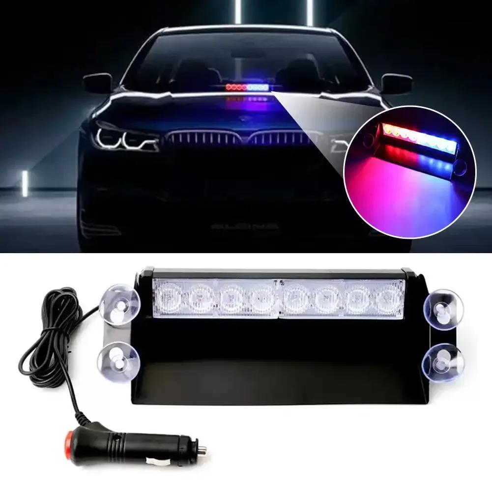 8 LED policejních světel Stroboskop pro auto 12V nouzová signální lampy Výstražné světlo Auto Truck Bliká Osvětlení čelního skla