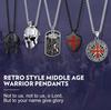 U7 Templer Halsketten aus Edelstahl für Herren Ritterkreuz Schild Anhänger 3D Geprägtes Amulett Symbol Christlicher Unisex Schmuck Geschenk