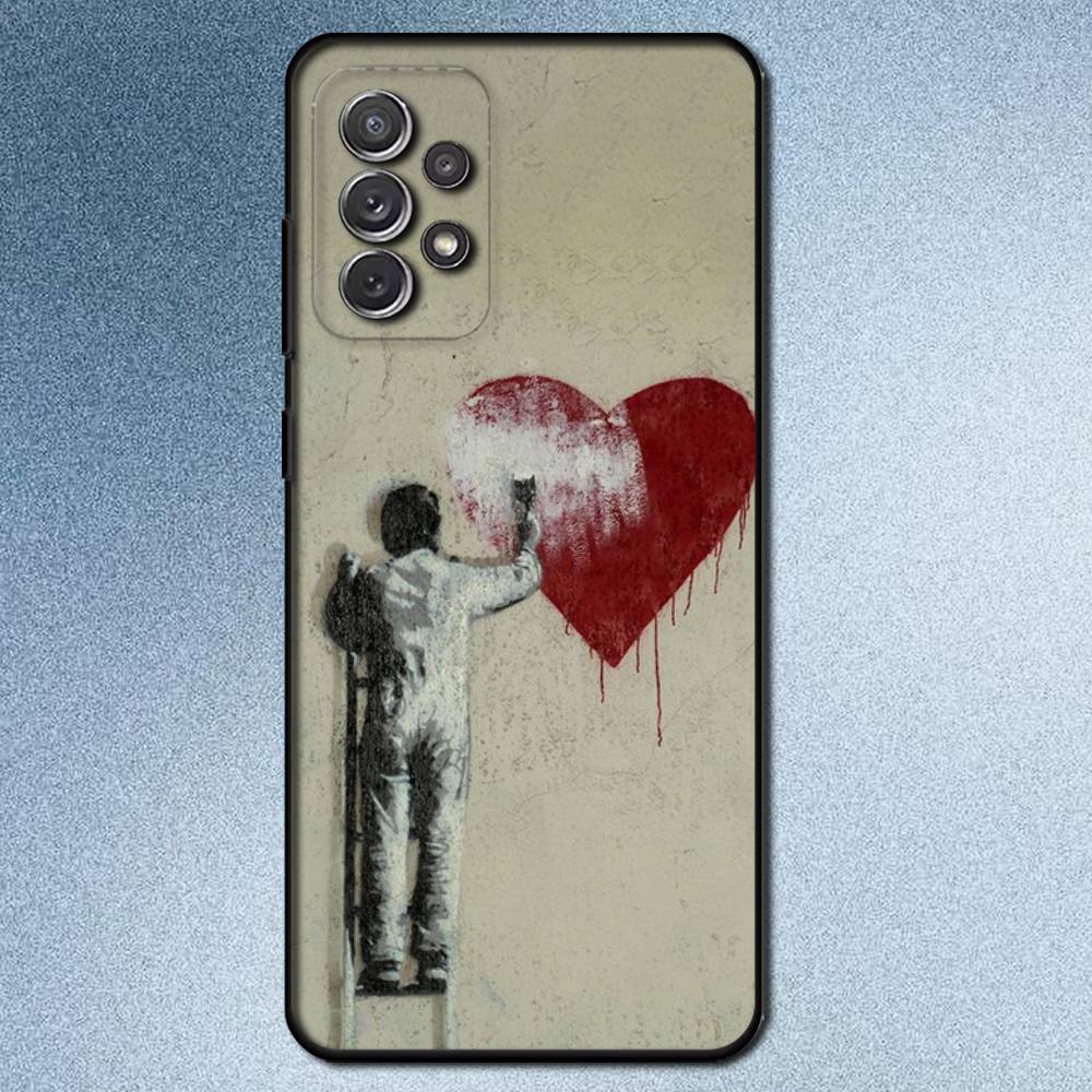 Etui na telefon Banksy Graffiti Wojna Dla Samsung S25,S24,S21,S22,S23,S30,Ultra,S20,Plus,Fe,Lite,Note,10,9,5G Czarne Pokrowiec