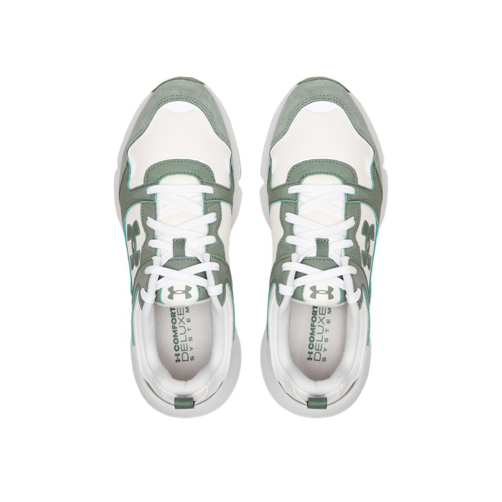 Under Armour Suede Forge Comfortable Simple Versatile Low-Top Lifestyle Casual Shoes Unisex Sneaker White Green 6003967-101
