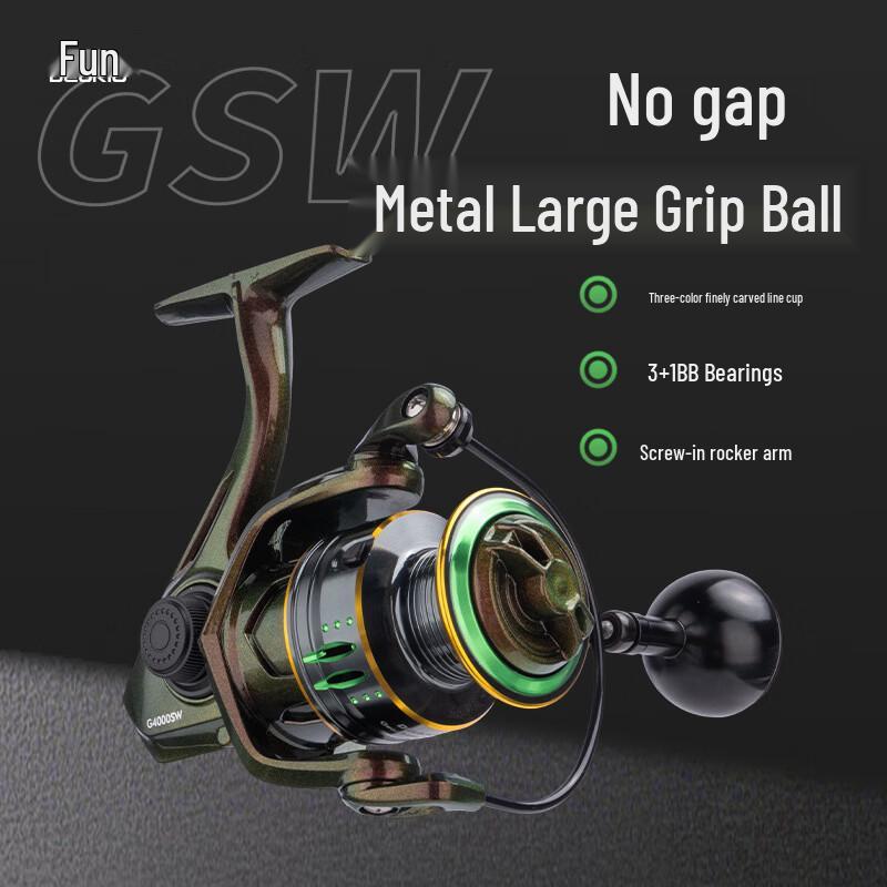 DEUKIO Chameleon Full Metal Spinning Fishing Reel