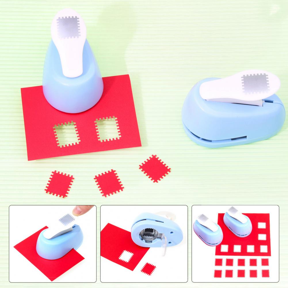 Stainless Steel Cutting Blades Punch Stamp Embossing Machine Rectangular Postage Stamp Craft Punch Scalloped for Diy for Arts