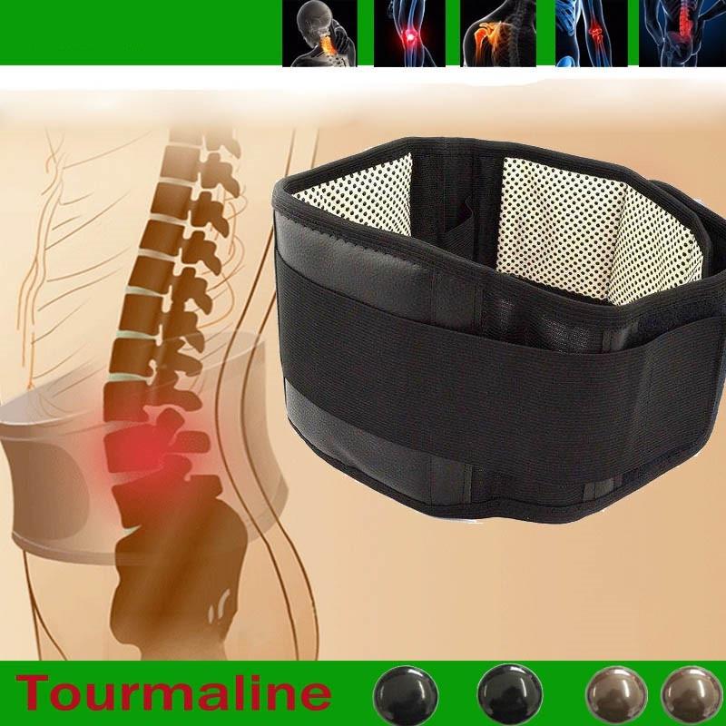 New Spontaneous Heating Waist Brace Magnetic Therapy Support Protection Belt (Color Black)