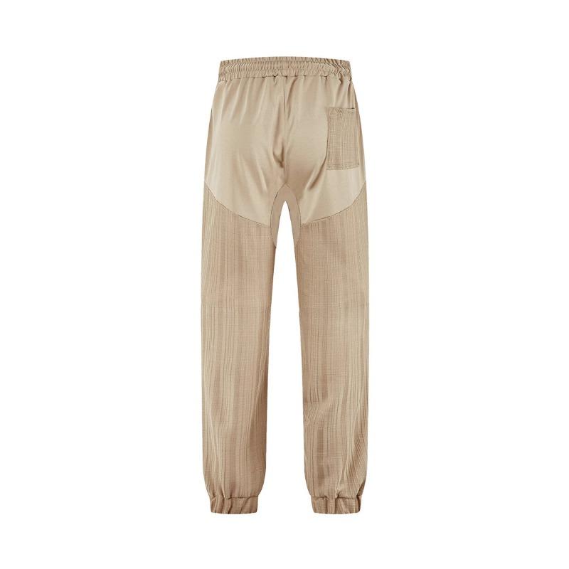 Casual trousers summer simple loose thin imitation hemp sports lace-up splicing men's sweatpants