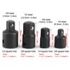 4pcs 1Celsius4in 3Celsius8in 1Celsius2in Electric Wrench Sleeve Adapter Converter     Steel Drive Socket Joint(Black )