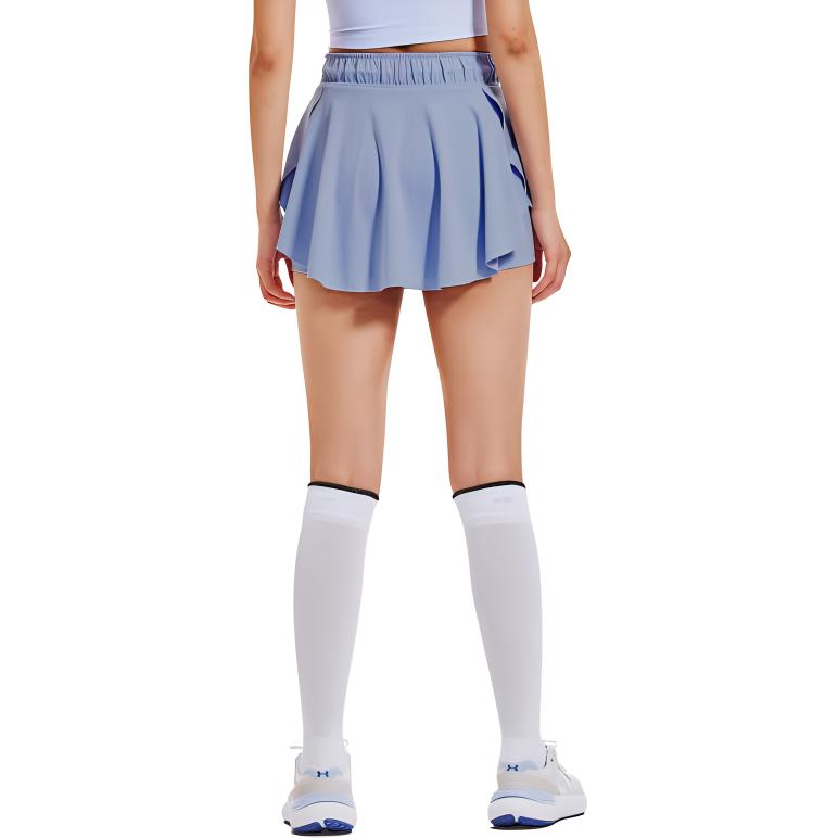 Under Armour SS24 Motion Essential Split Μονόχρωμη με Κορδόνι Ψηλόμεση Προπόνηση Διαπνέουσα Casual Φούστα Γυναικείες Φούστες Γαλάζιο Μωβ 1383636-539